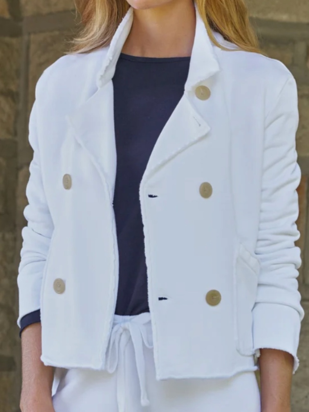 Frank & Eileen Mini Belfast, Cropped Sweatshirt Peacoat - M - Grey Melange - Picture 7 of 8